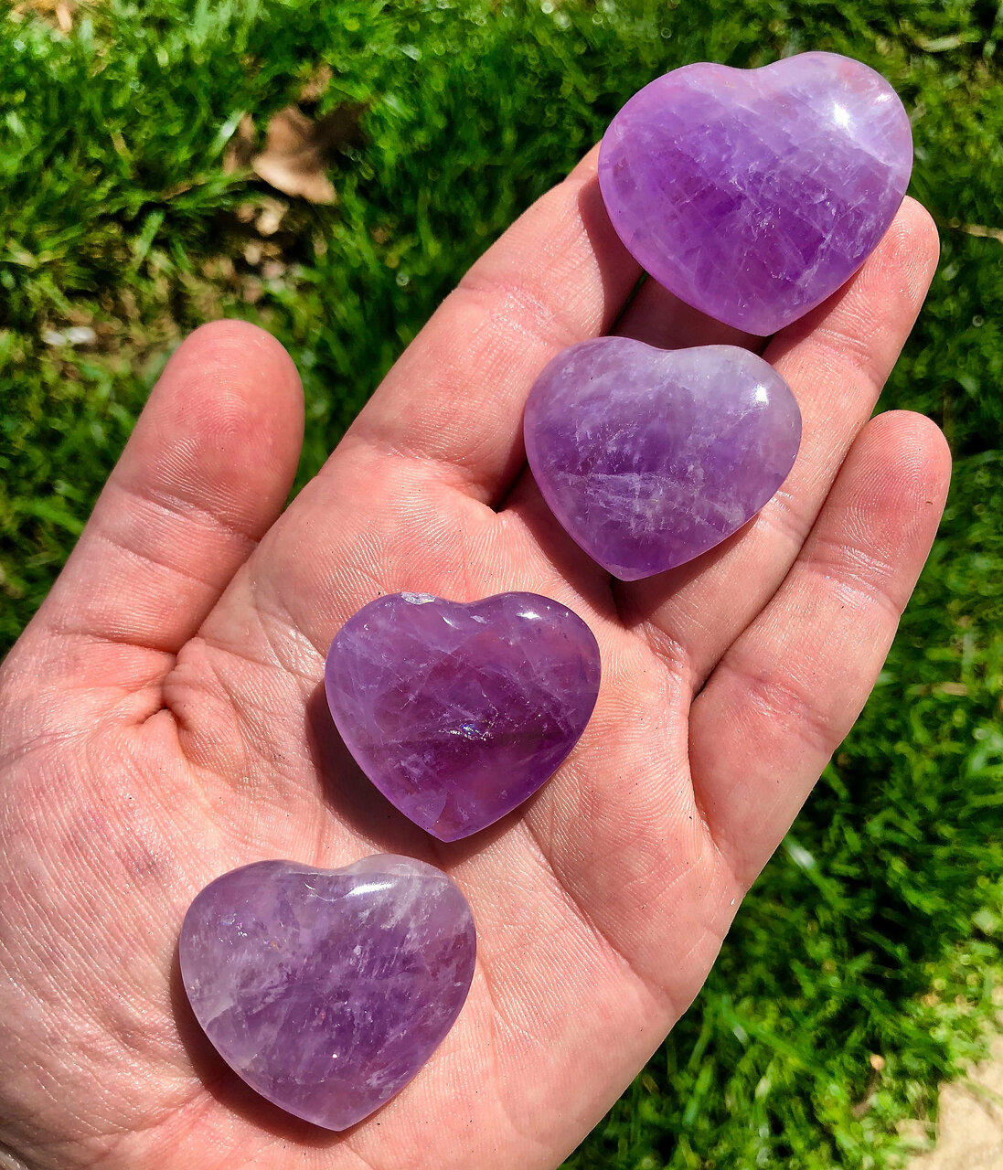 Details about   Natural Dream Amethyst Quartz heart Crystal Double Point Healing 1pc