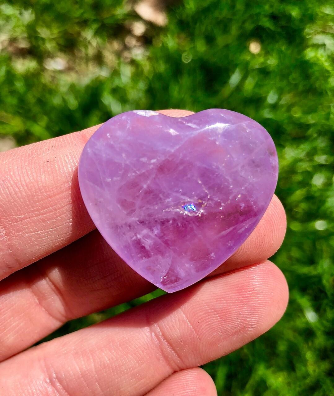 Amethyst Heart - Polished Crystal | New Moon Beginnings