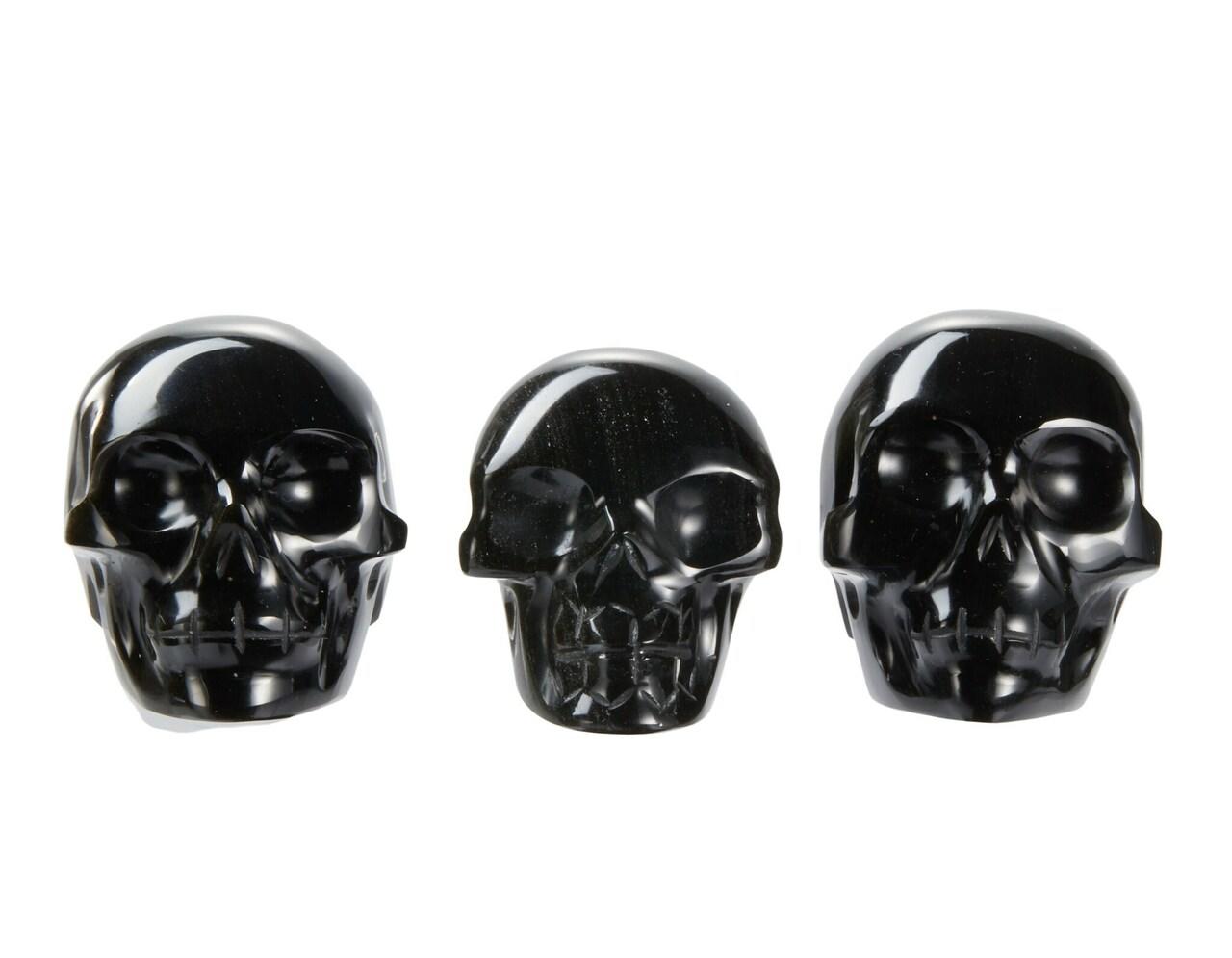 Gold Sheen Obsidian Polished Skull | New Moon Beginnings