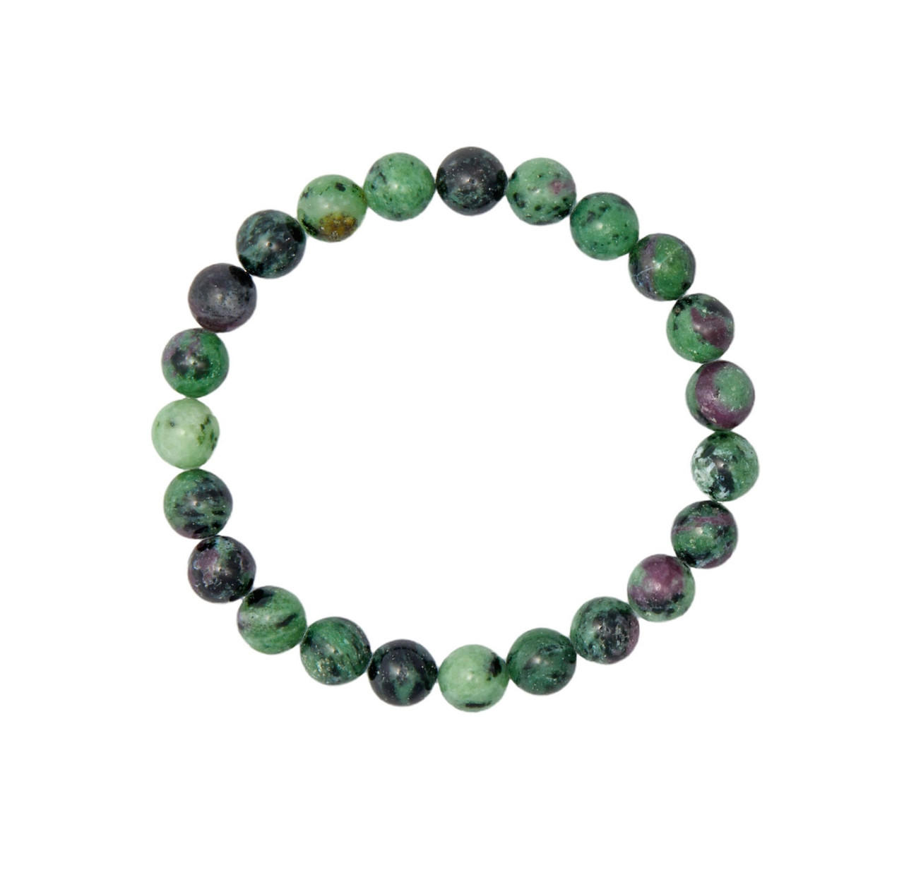 Ruby Zoisite Elastic Bracelet - 8mm Beads | New Moon Beginnings