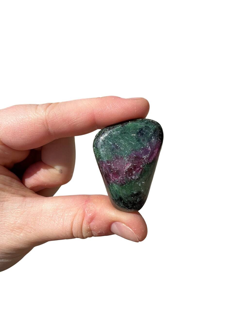 Ruby♥୨୧˙˳⋆﻿　　0118 Ruby Zoisite Tumbled Stone - Grade AAA | New Moon Beginnings