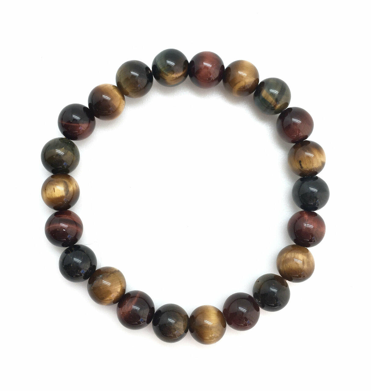 【AEKKI】4 Tigers Eye Gemstone Bracelet (約6mm+8mm) AEKKI】4 Tigers Eye Gemstone Bracelet (約6mm+8mm) Tiger's