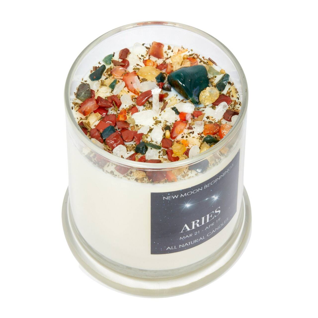 Aries Crystal Candle - Zodiac (Mar. 21 - Apr. 19) | New Moon
