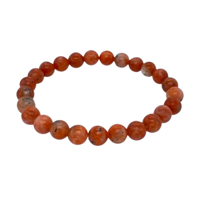 Orchid Calcite Elastic Bracelet - 8mm Beads | New Moon