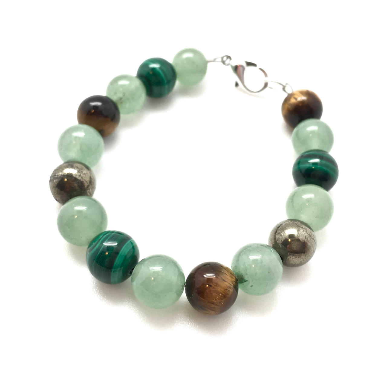 【AEKKI】Green Mellow Eclipse Natural Stone Bracelet green-angelite-stone-bracelet-