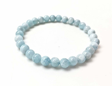 Blue Apatite Jade 8mm Round Glass Beads, 45 Pieces