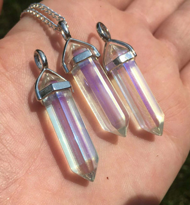 Crystal Pendant | Buy Online Rose Quartz Crystal Point Pendant