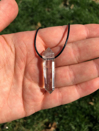 Gold Giant Quartz Crystal Necklace - Salt and Sparkle