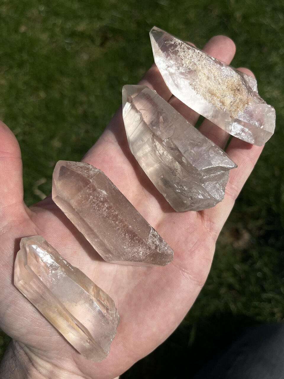 Raw Lemurian Quartz Point (Lightly Smoky)