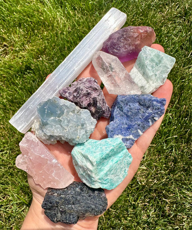 MARINE PURE CRYSTAL PREMIUM2本セット Calming & Tranquility Crystal Set (Raw) - 2 | New Moon Beginnings