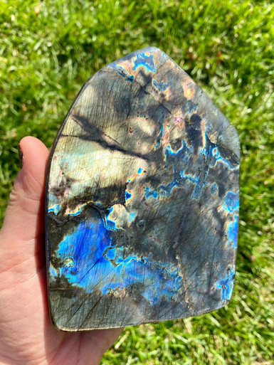 Spectrolite Tumbled Spectrolite Standing Specimen - Polished Stone - 105 | New Moon Beginnings
