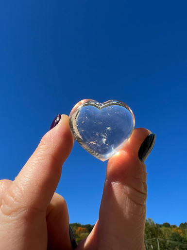 Clear Quartz Heart - Polished Crystal