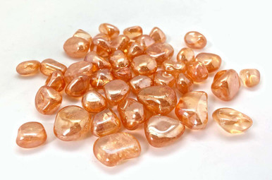 Tangerine Aura Quartz Tumble Stone - House of Alyssa Smith