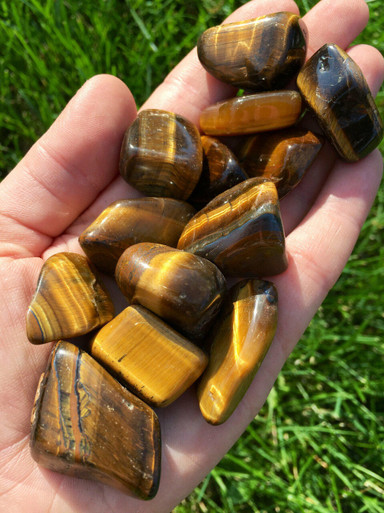 Tigers Eye Tumbled Stone - Polished