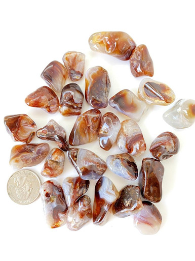 Mexican Fire Agate Tumbled Stone - Polished Mexican Fire Agate