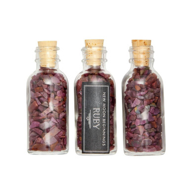 Ruby Crystal Chips Bottle