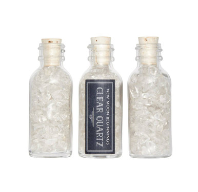 Clear Quartz Crystal Chips Bottle