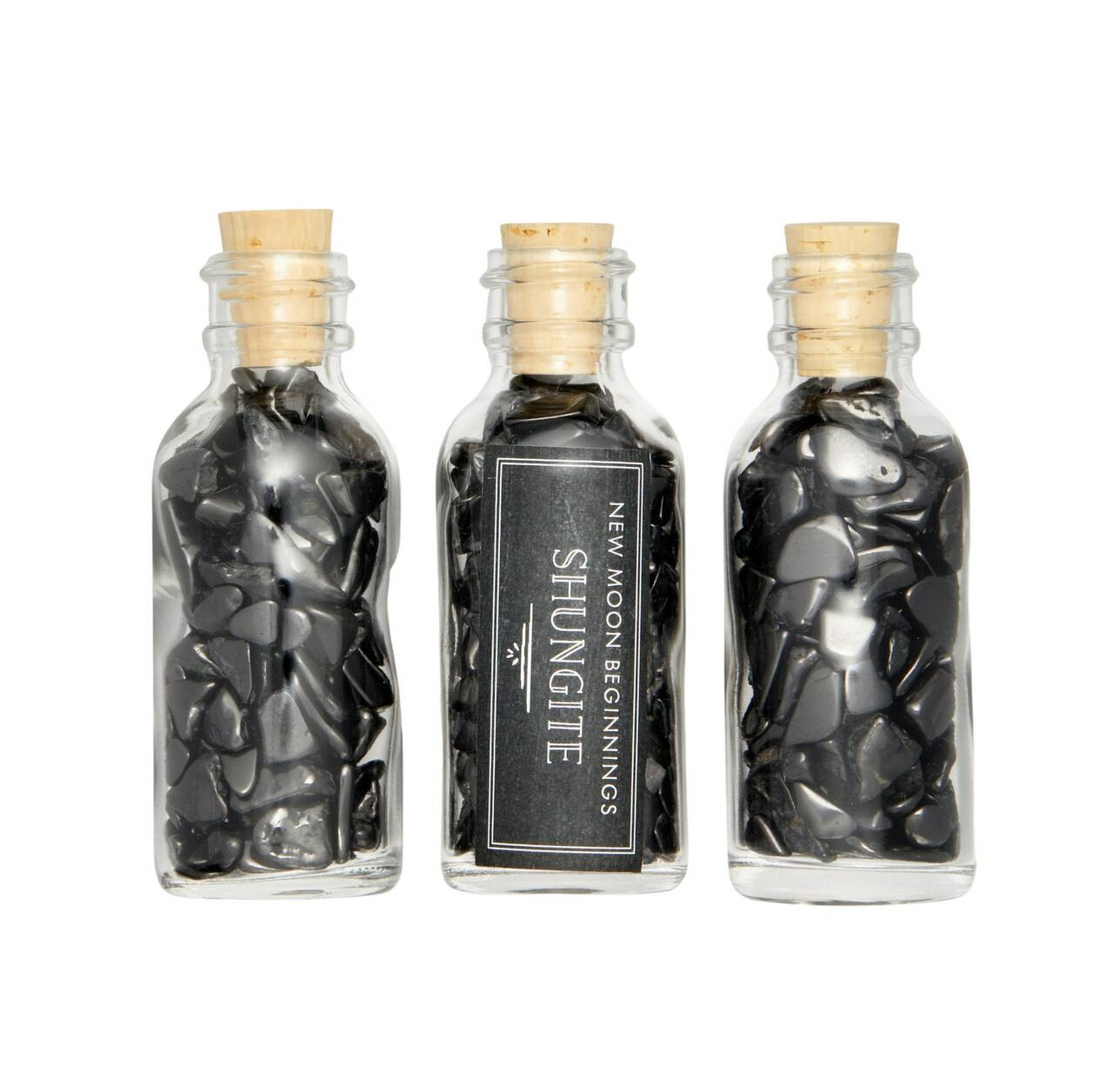 Shungite Crystal Chips Bottle