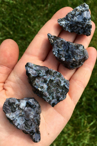 Raw Indigo Gabbro Stone - Mystic Merlinite