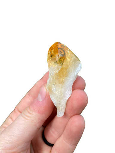Raw Citrine Crystal Point (Treated) New Moon Beginnings1