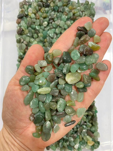 Green Aventurine Chips 7mm - 9mm (1 lb. Bag)