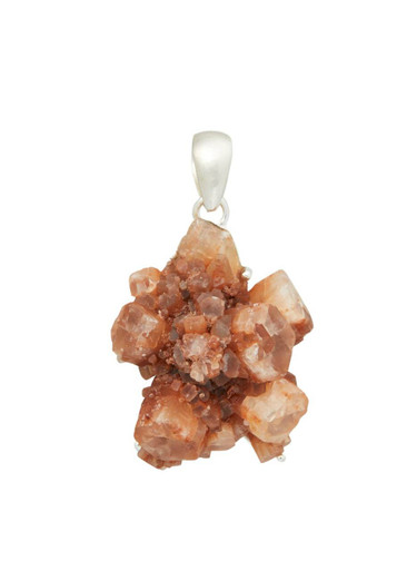 Raw Aragonite Star Cluster Pendant - Sterling Silver - No.178