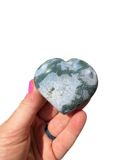 Moss Agate Heart