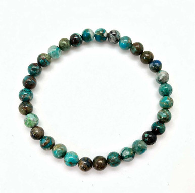 Azurite Elastic Bracelet - 6mm Beads