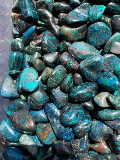 Chrysocolla Galena Tumbled Stone