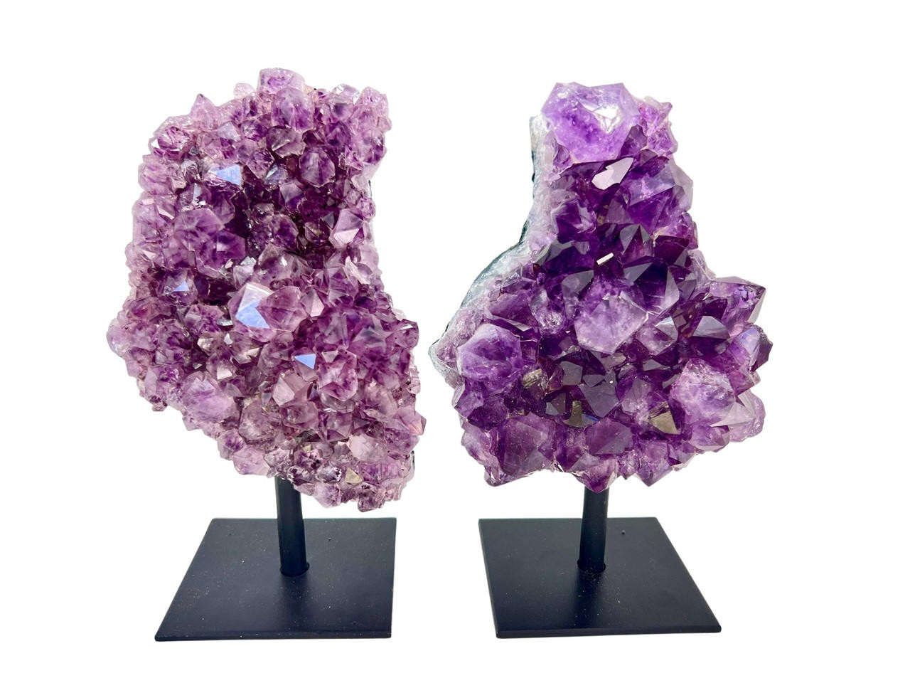 Uruguayan Amethyst Cluster on Metal Stand