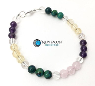 Healing & Wellness Clasp Bracelet - 6mm Beads | New Moon Beginnings