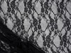 Embroidered Stretch Lace Apparel Fabric Sheer Black Floral Lattice EE200