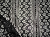 Embroidered Lace Apparel Fabric Sheer Black Striped Abstract EE107