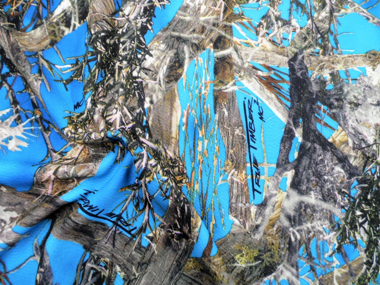 blue camouflage fabric