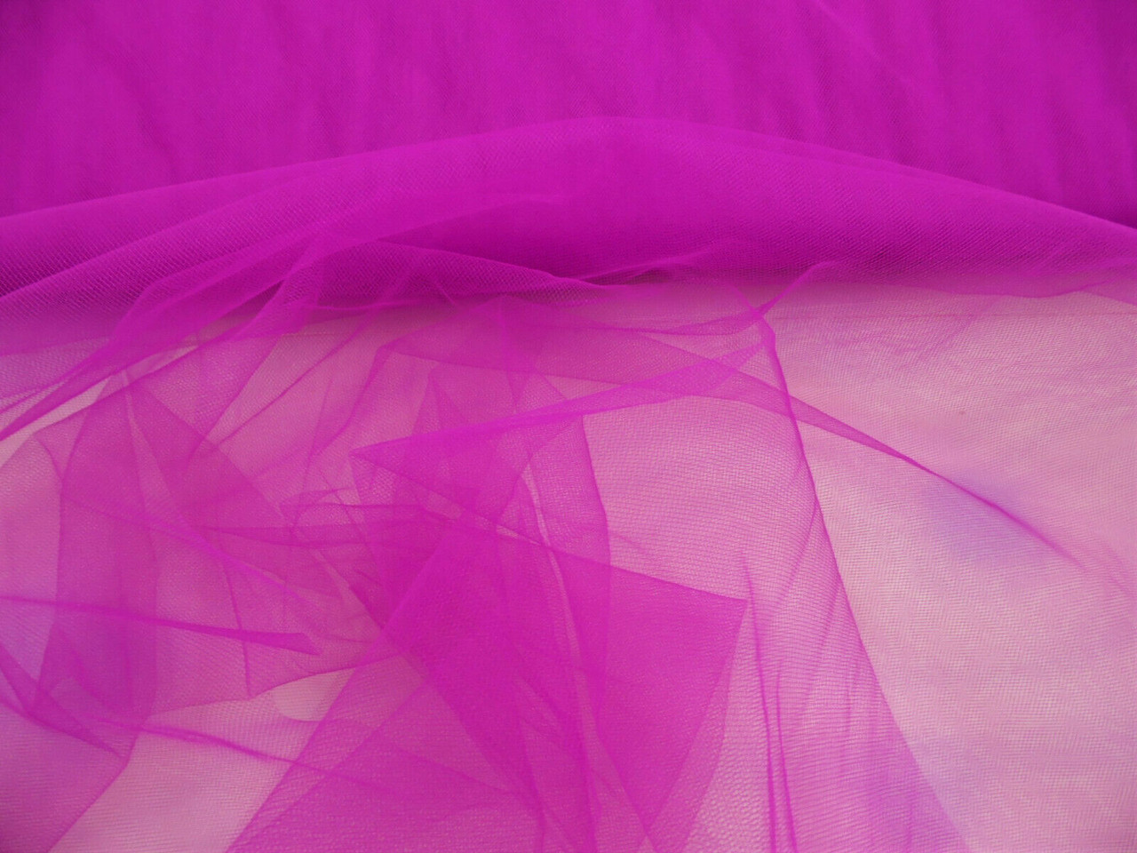 Nylon Tulle Sheer Fabric Fuschia Pink 54 inch wide DD315