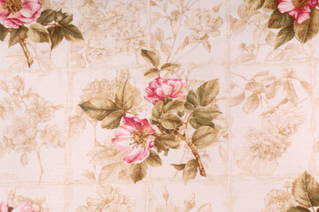 Fabric Robert Allen Beacon Hill Rosa Canina Berry Floral Linen Drapery 16HH Fabric Robert Allen Beacon Hill Rosa Canina Berry Floral Linen Drapery 16HH