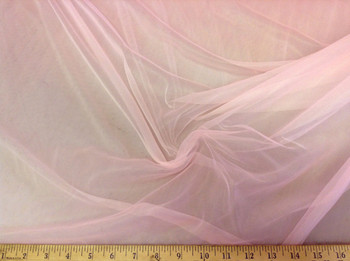 Discount Fabric Stretch Chiffon Light Pink 108 inches wide !!!  200Tr