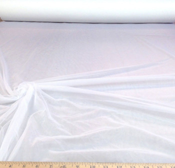 Discount Fabric nylon Tricot White Luster Sheer PAY105 50 yard Lot
