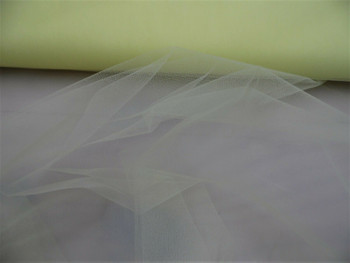 Nylon Tulle Sheer Fabric Ivory 54 inch wide DD310