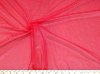 Discount Fabric 108" Red PowerNet Stretch Mesh Spandex sheer 303PO