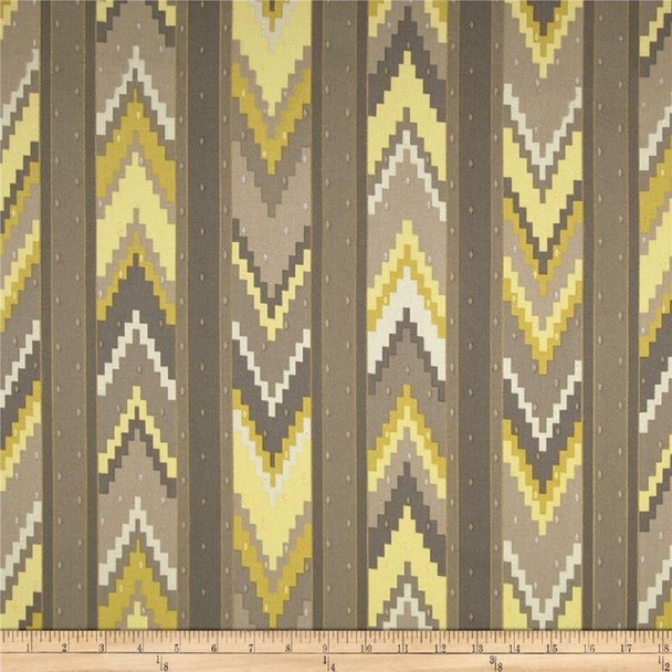 Discount Fabric Richloom Upholstery Drapery Marbella Smoke Aztec Chevron 25MM