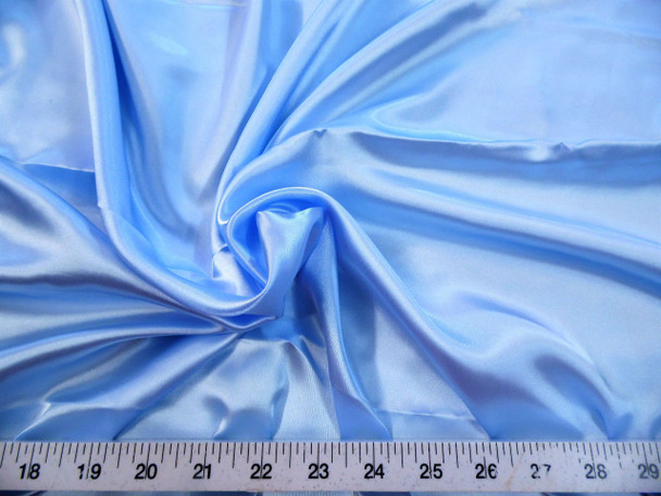 Discount Fabric Charmeuse Silky Bridal Satin Apparel Baby Blue 11CS