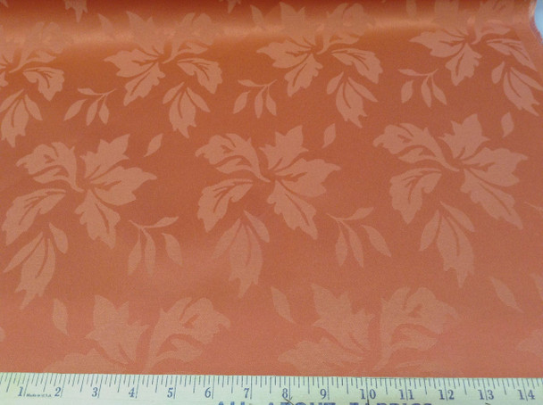 Discount Fabric Upholstery Drapery Jacquard Floral Terracotta 13CC