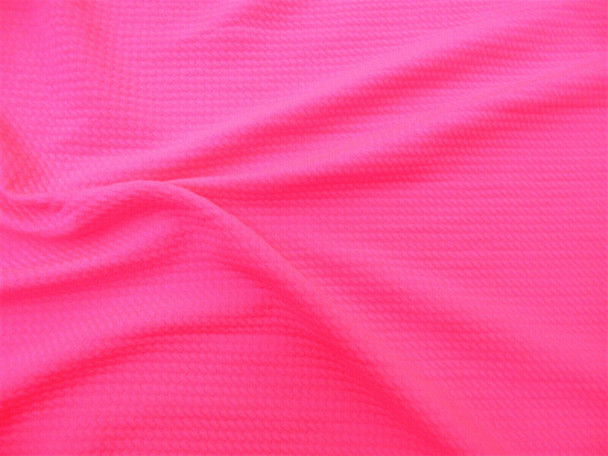 Bullet Textured Liverpool Fabric 4 way Stretch Neon Pink 23S