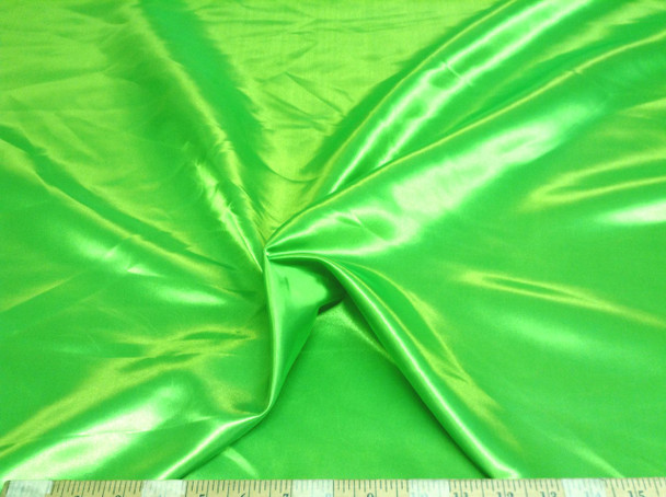 Discount Fabric Satin Taffeta Apple Green 65 inches wide 96SA