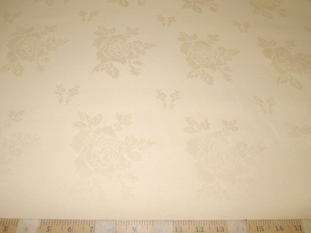 Discount Fabric Upholstery Drapery Twill Jacquard All Over Rose Light Peach 41DR