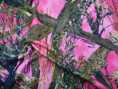 Printed Liverpool Textured True Timber MC2 Pink Camouflage Fabric