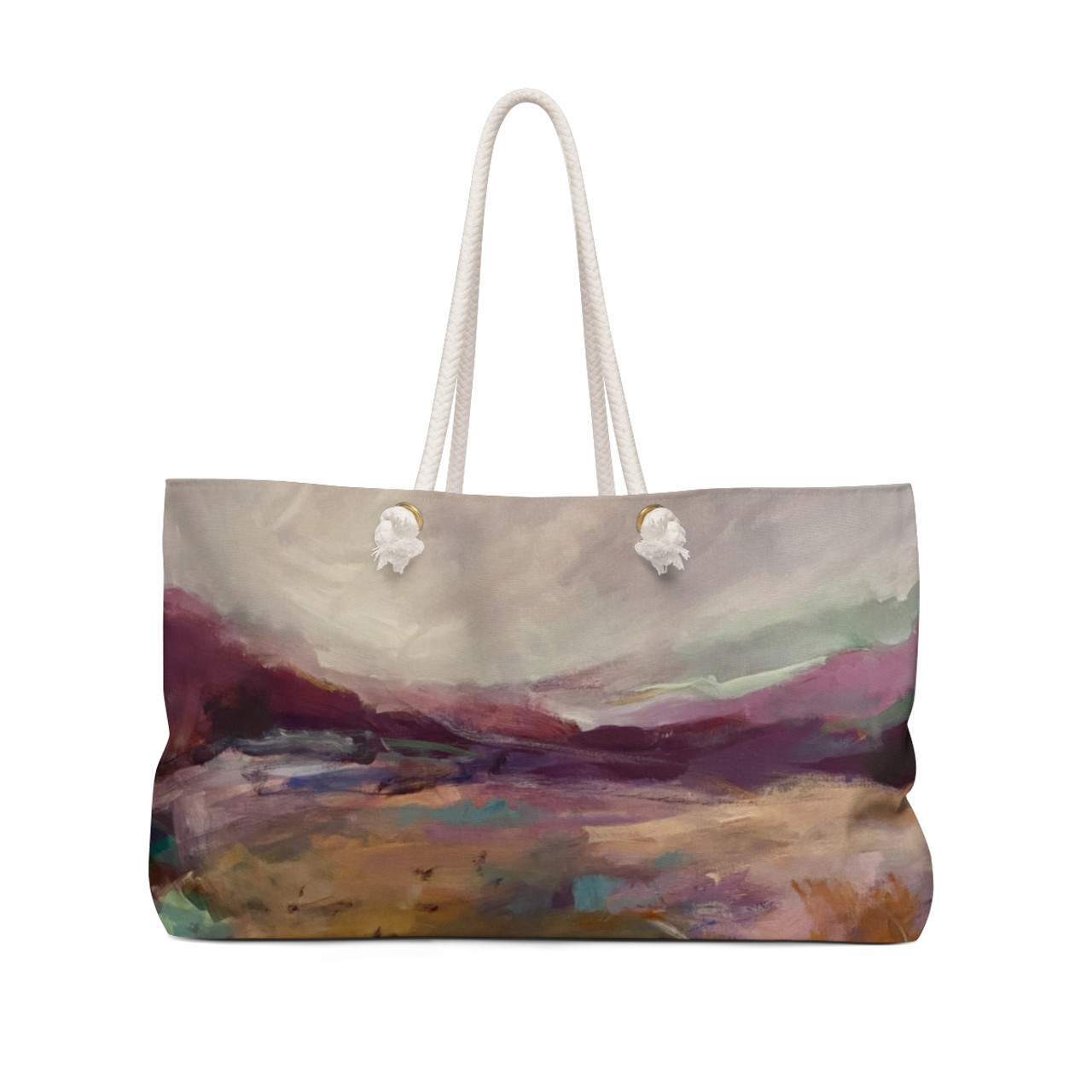 Soft Abstract Large Leaf Tote Bag by City Art