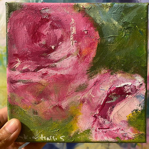 Lover 6x6 oil painting