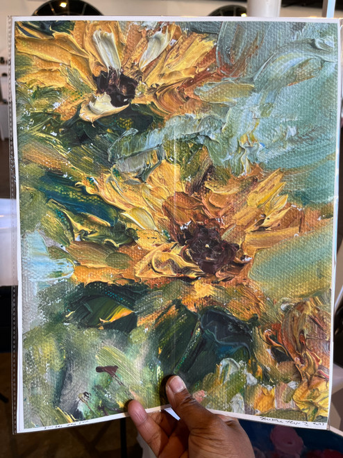 I'll see the sun, sunflower vertical canvas print